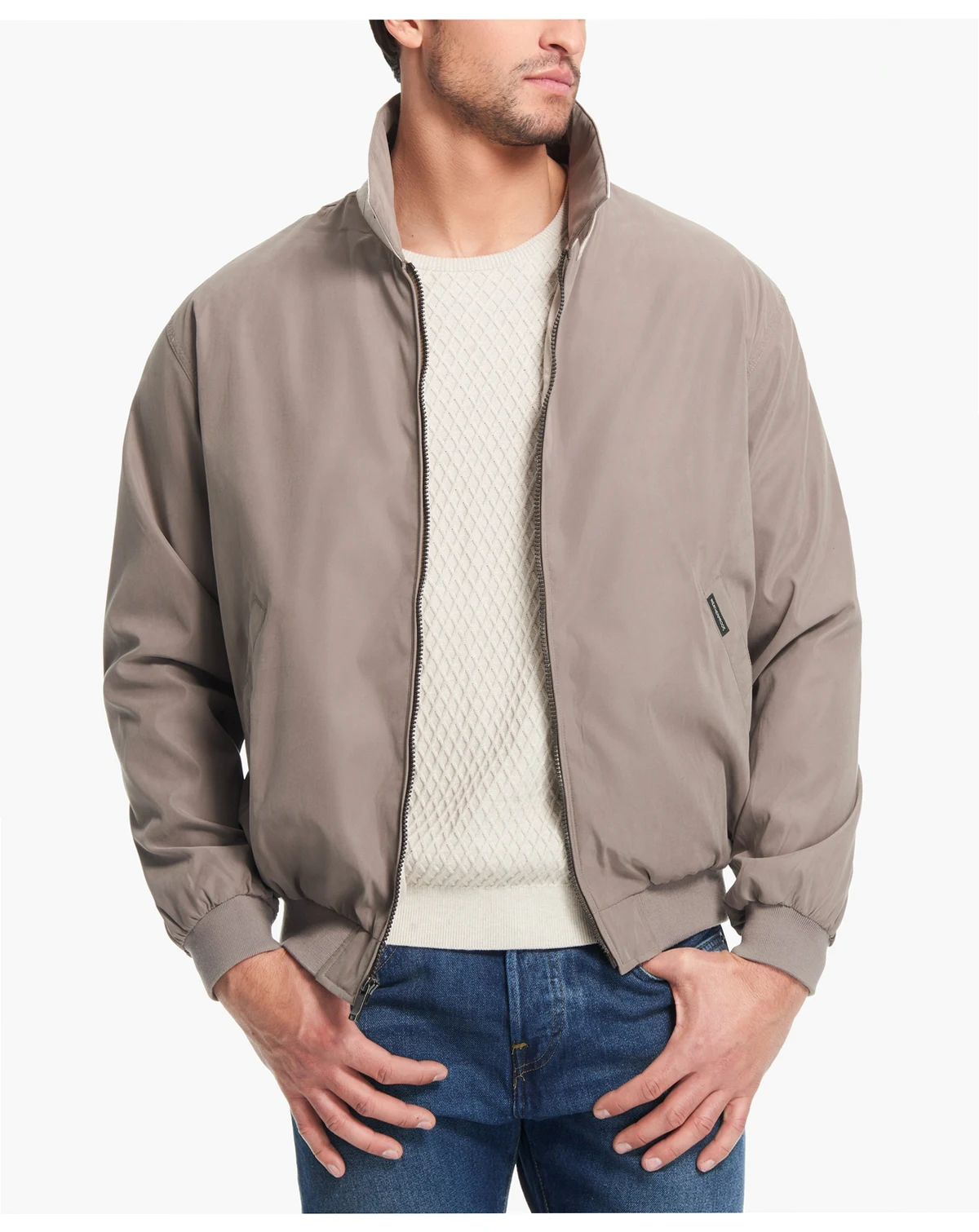 Microfiber Bomber Jacket