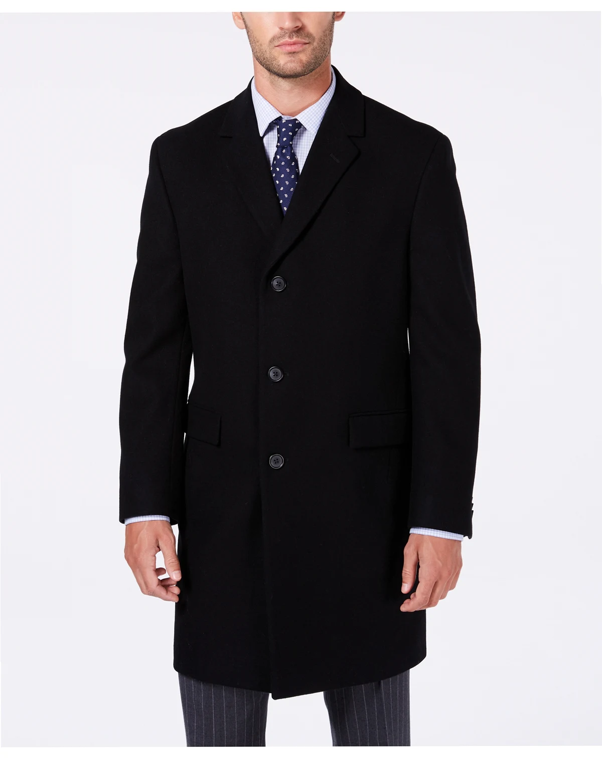 Men's Classic-Fit Batten Overcoat
