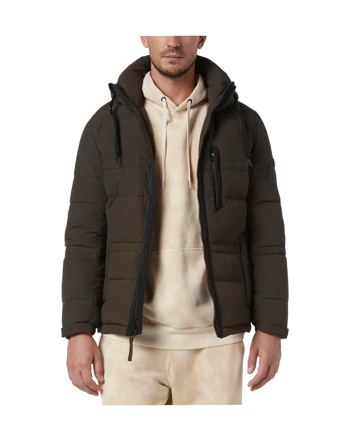 Men's Huxley Crinkle Down Jacket with Removable Hood
