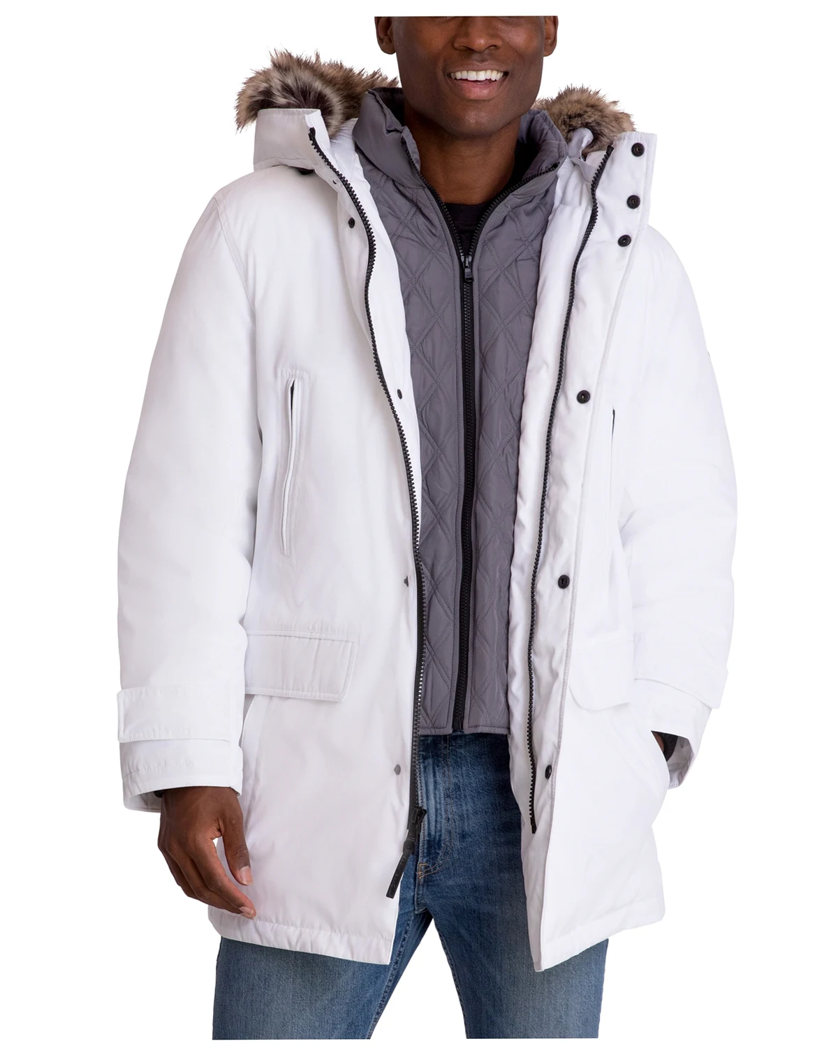 Men's Hooded Bib Snorkel Parka Coat, Created for Macy's