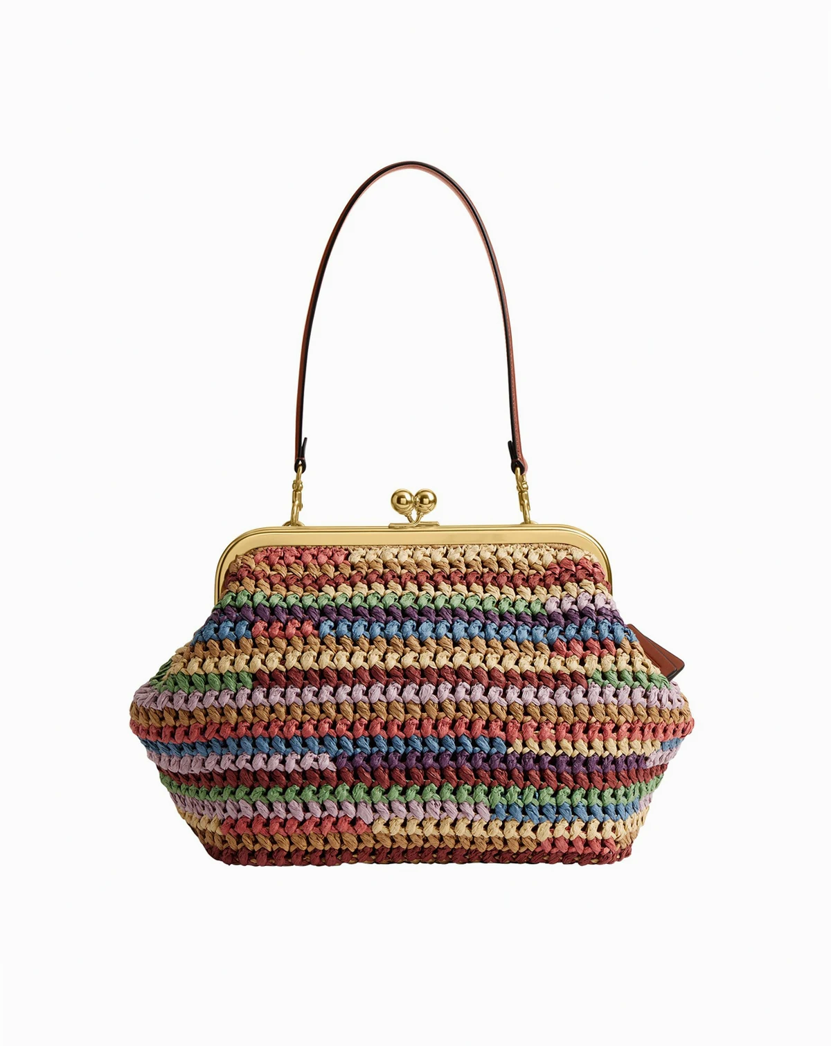Kisslock Medium Multi Straw Frame Bag 27