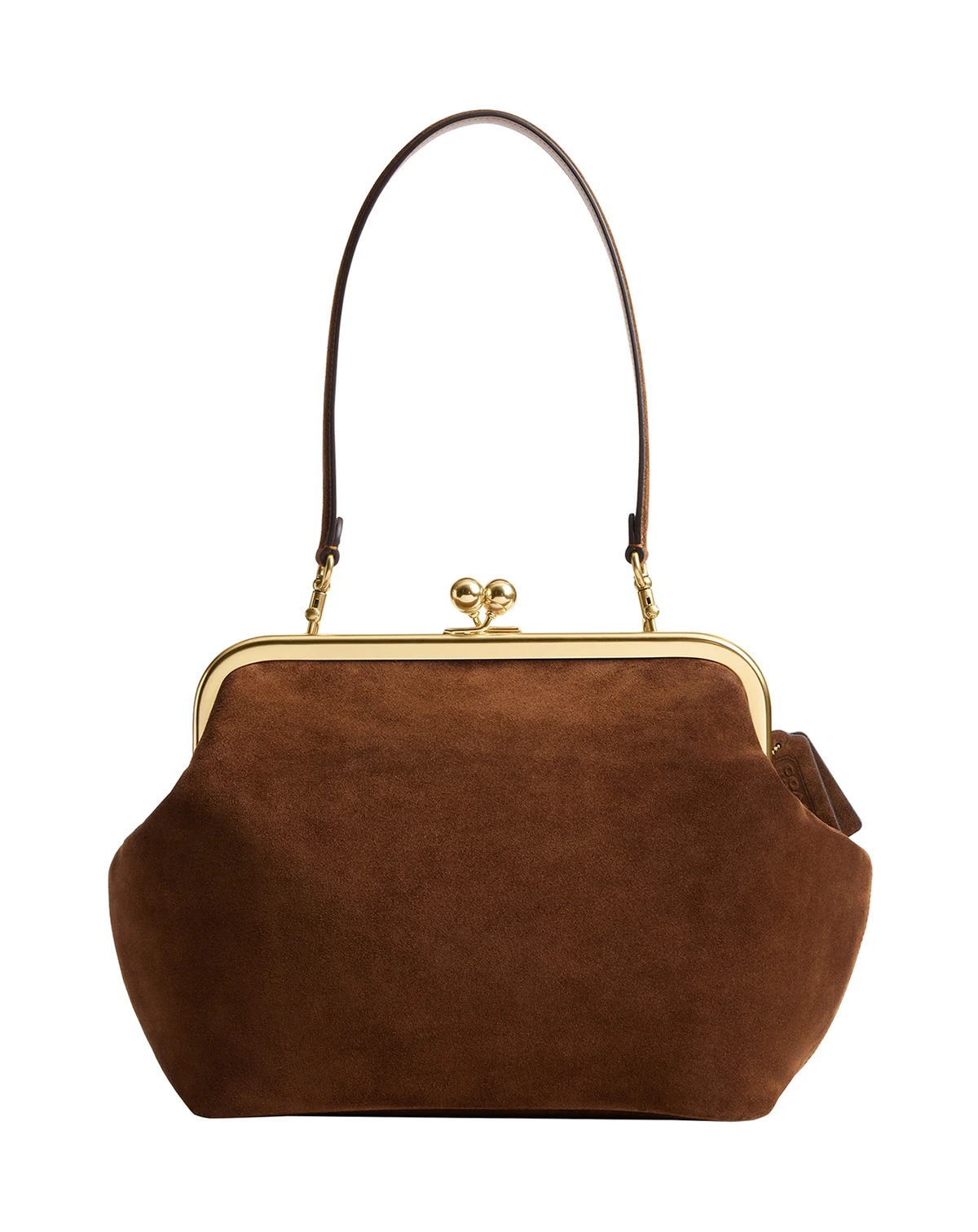 Kisslock Medium Suede Frame Bag 27