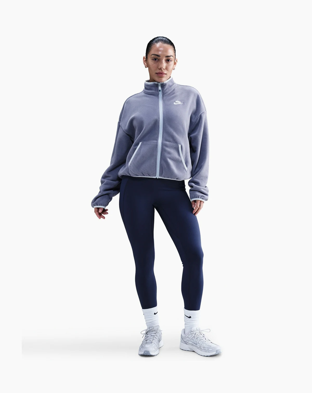 Women's Polar Club Fleece Loose Cozy Track Jacket