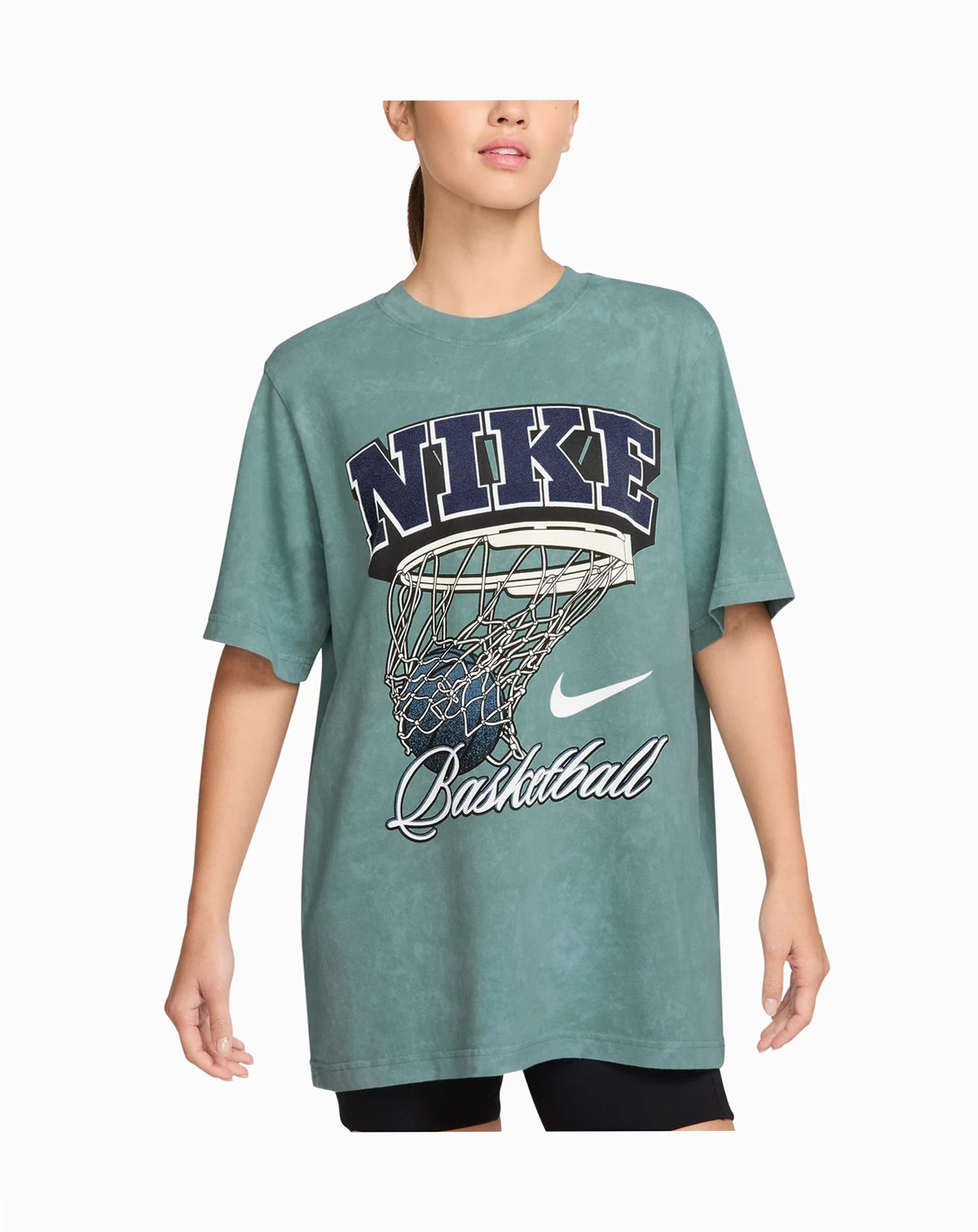 Women's Cotton Basketball Graphic Short-Sleeve T-Shirt