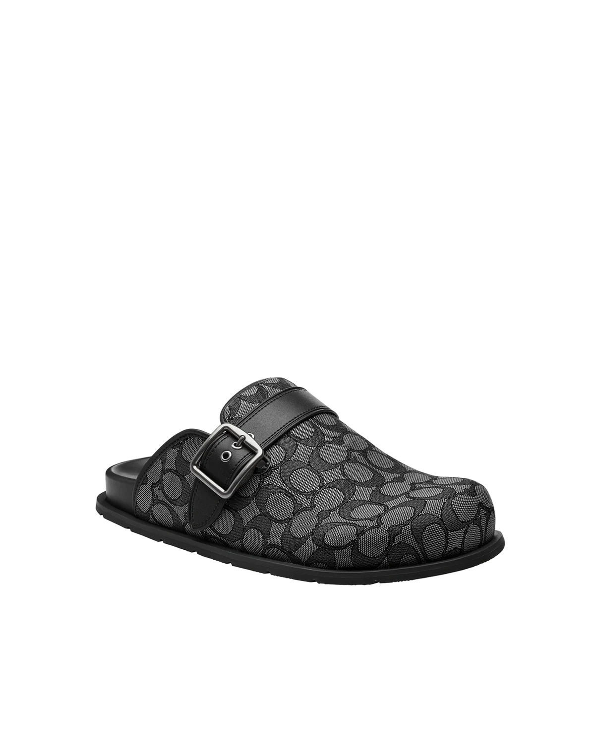 Men's Buckle Clog in Signature Jacquard