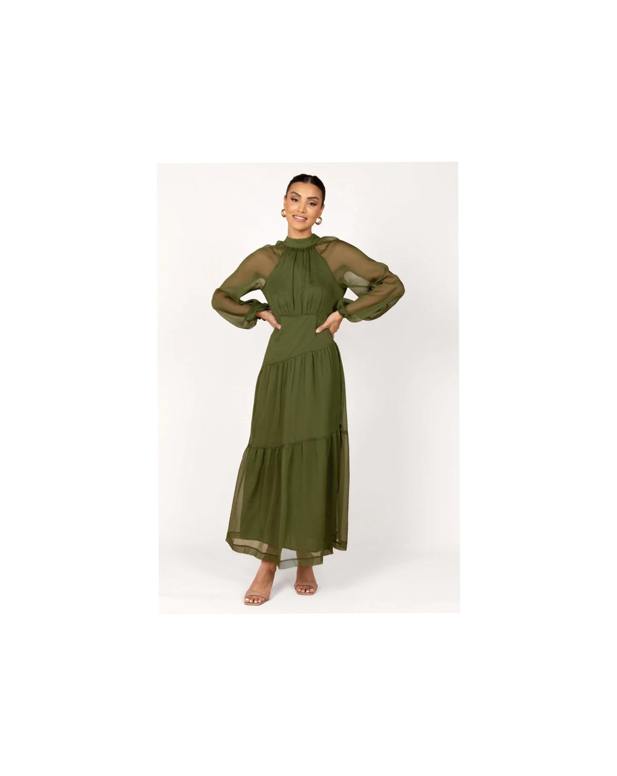 Women's Julip Sheer Long Sleeve Maxi Dress