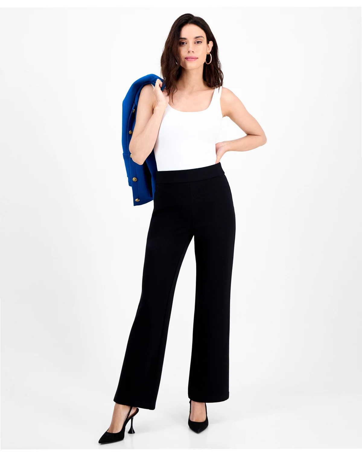 Petite High-Rise Bootcut Pull-On Pants, Macy's Exclusive