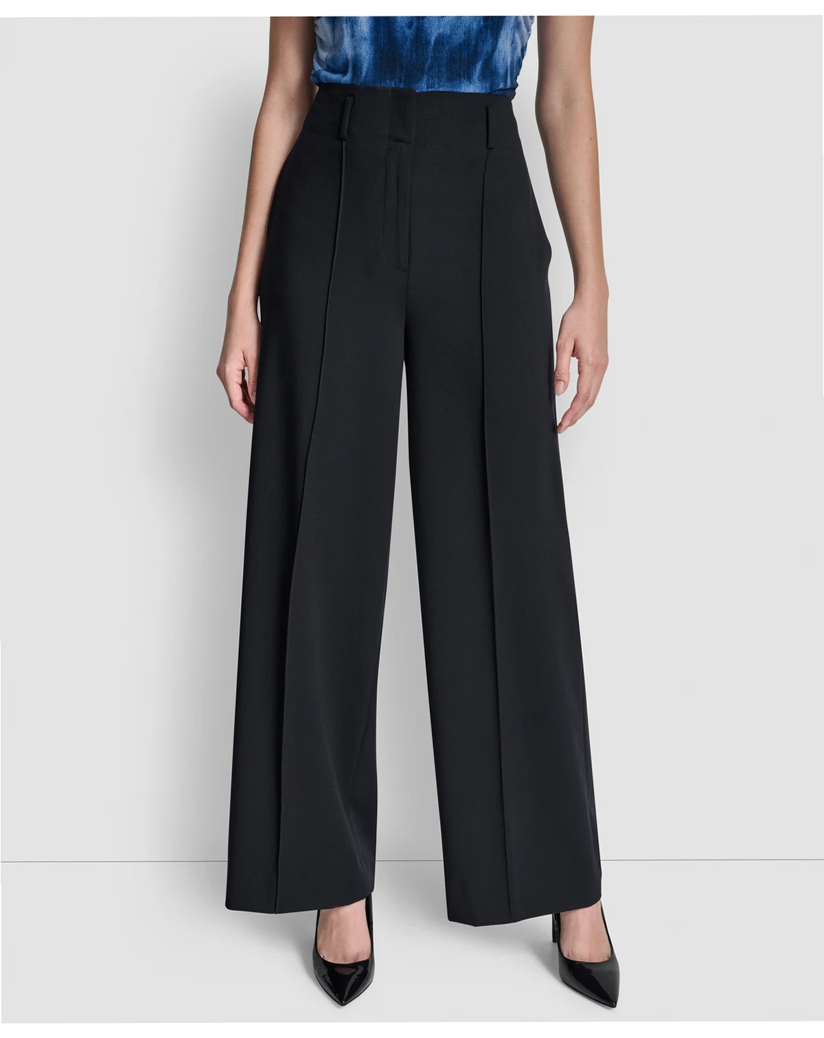 Women's Pintuck Wide Leg Pants