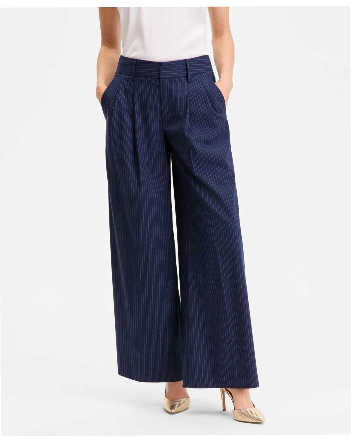 Women's Pinstripe Suit Pants, Created for Macy's