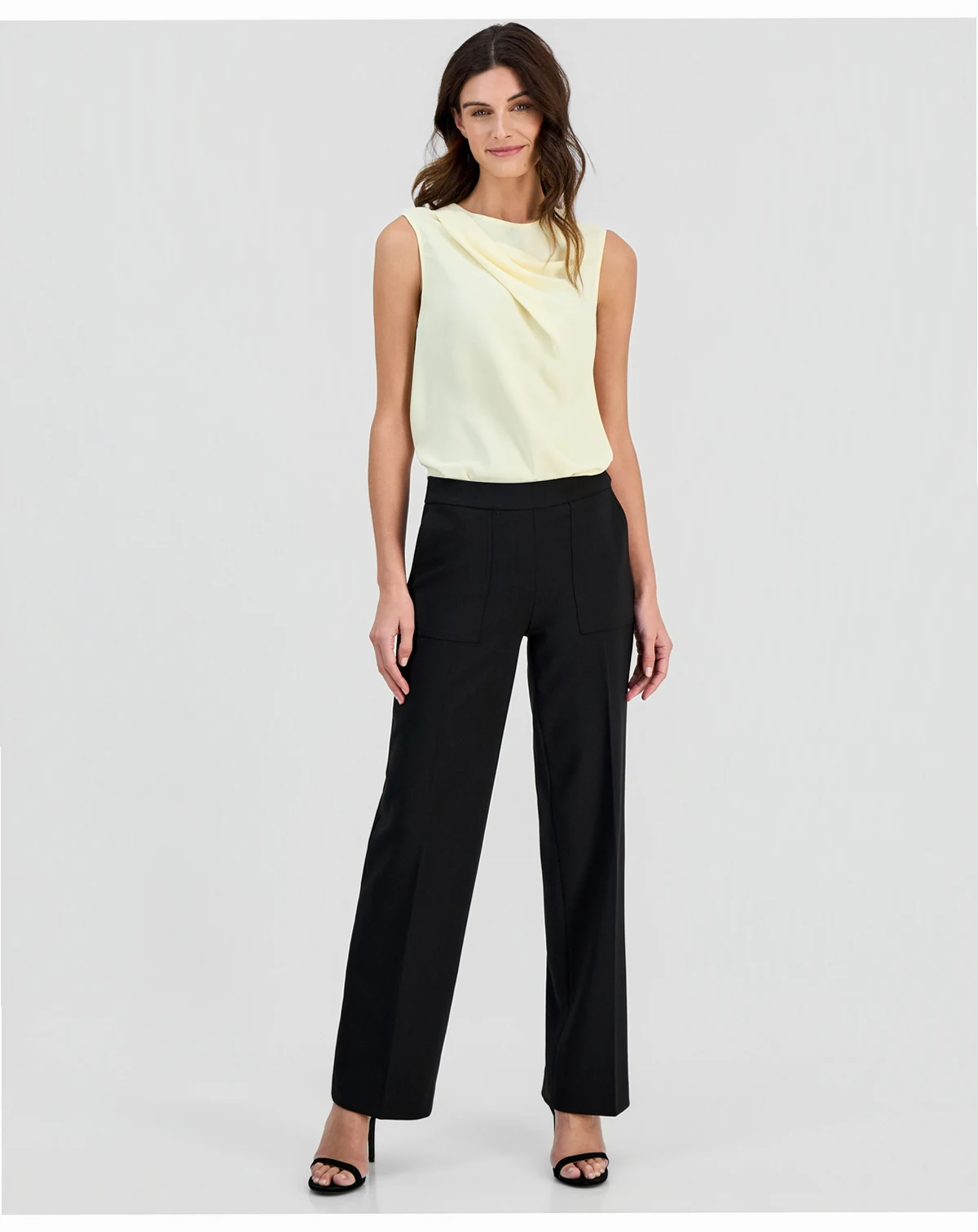Women's Pull-On Mid-Rise Wide-Pants