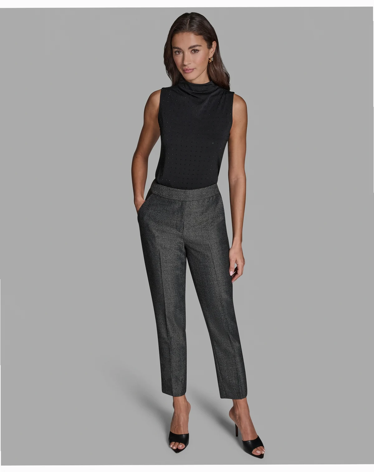 Women's High-Rise Straight Novelty Pants