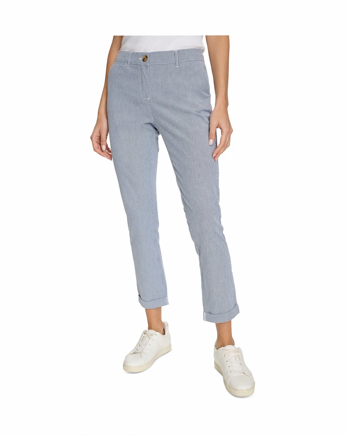 Jeans Women's Montauk Chino Mid-Rise Straight-Leg Pants