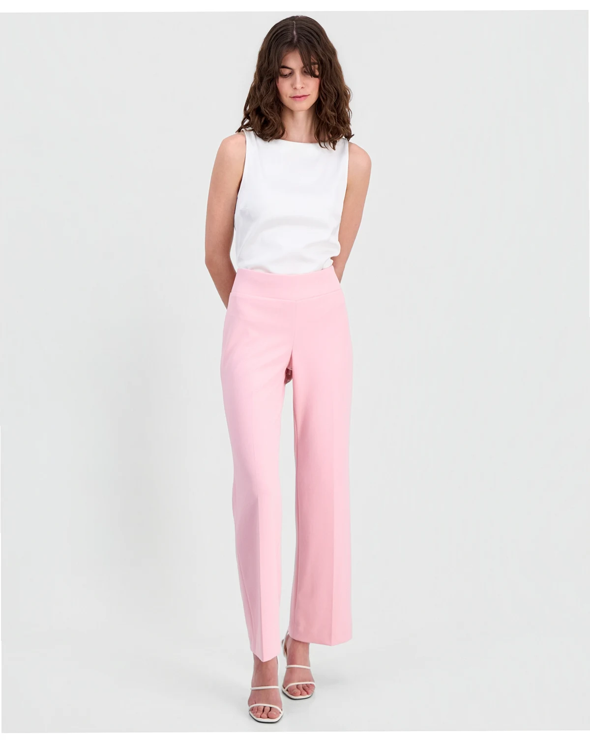 Women's High-Rise Wide-Leg Pull On Pants