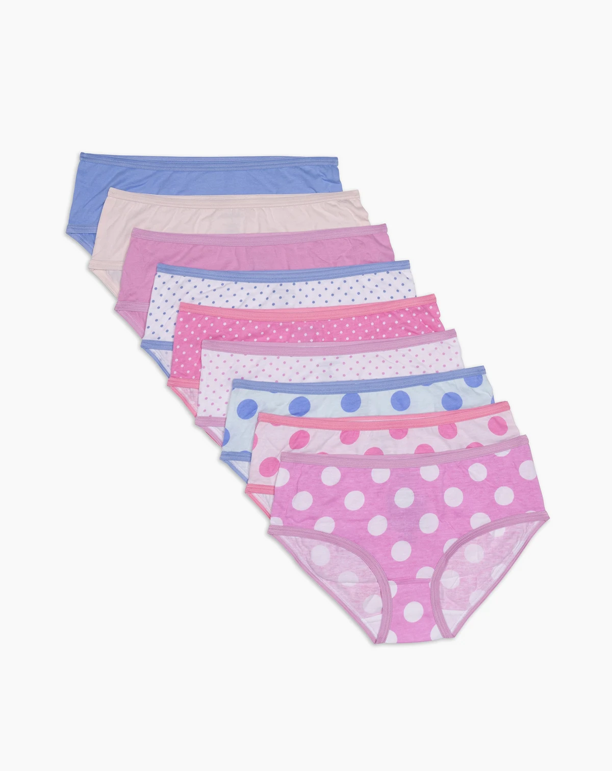 Little & Big Girls Big and Little Dots Hipster Underwear, Pack of 9