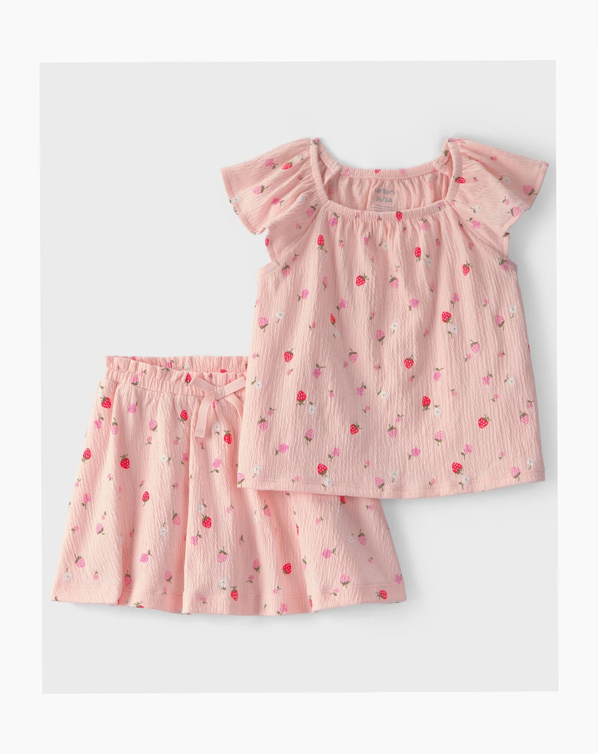 Girls' Toddler 2T-5T Strawberry Top and Skort, 2-Piece Set