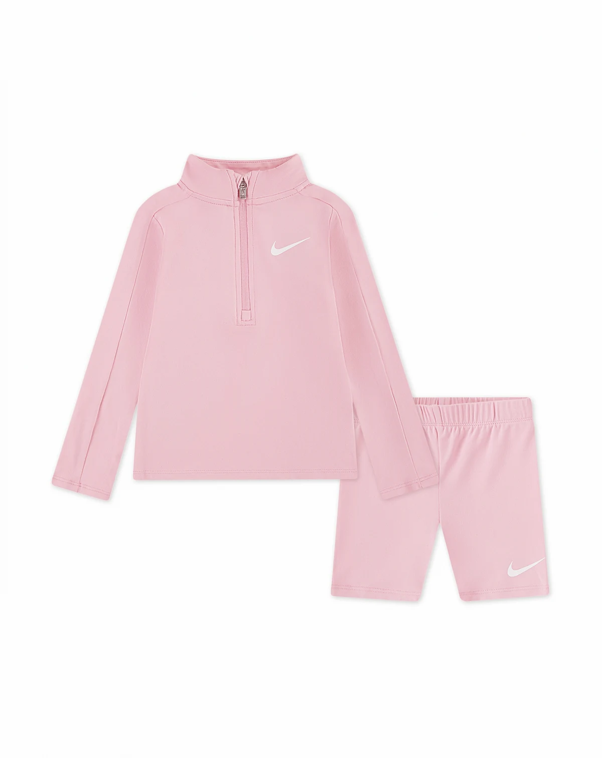 Girls' Toddler 2T-4T Quarter-Zip Top and Shorts, 2-Piece Set