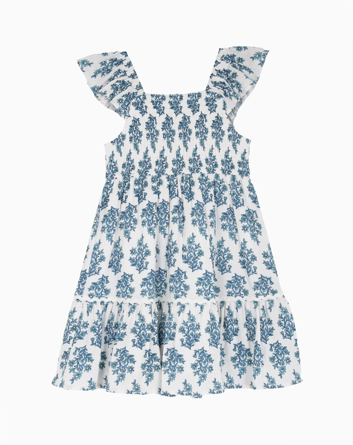 Girls' 2T-6X Printed Square Neck Dress