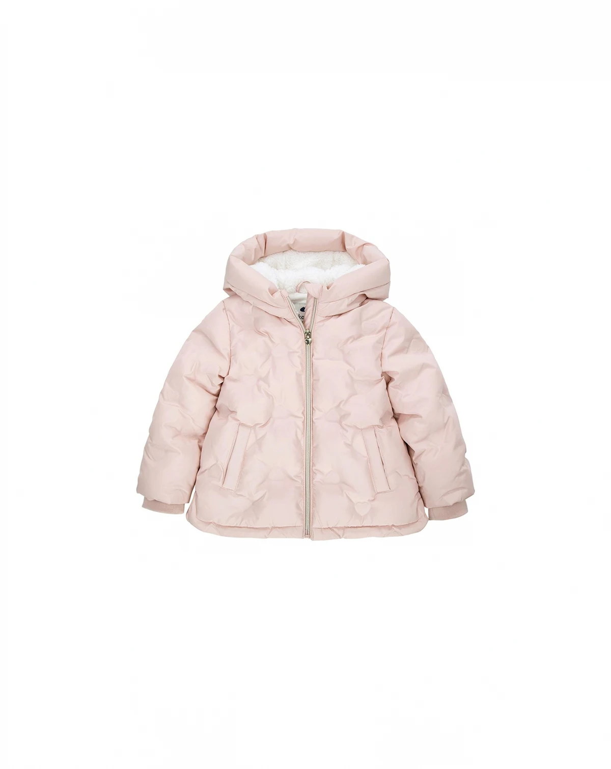 Toddler Girls Fleece Lined Heart Puffer Jacket 2T-5T