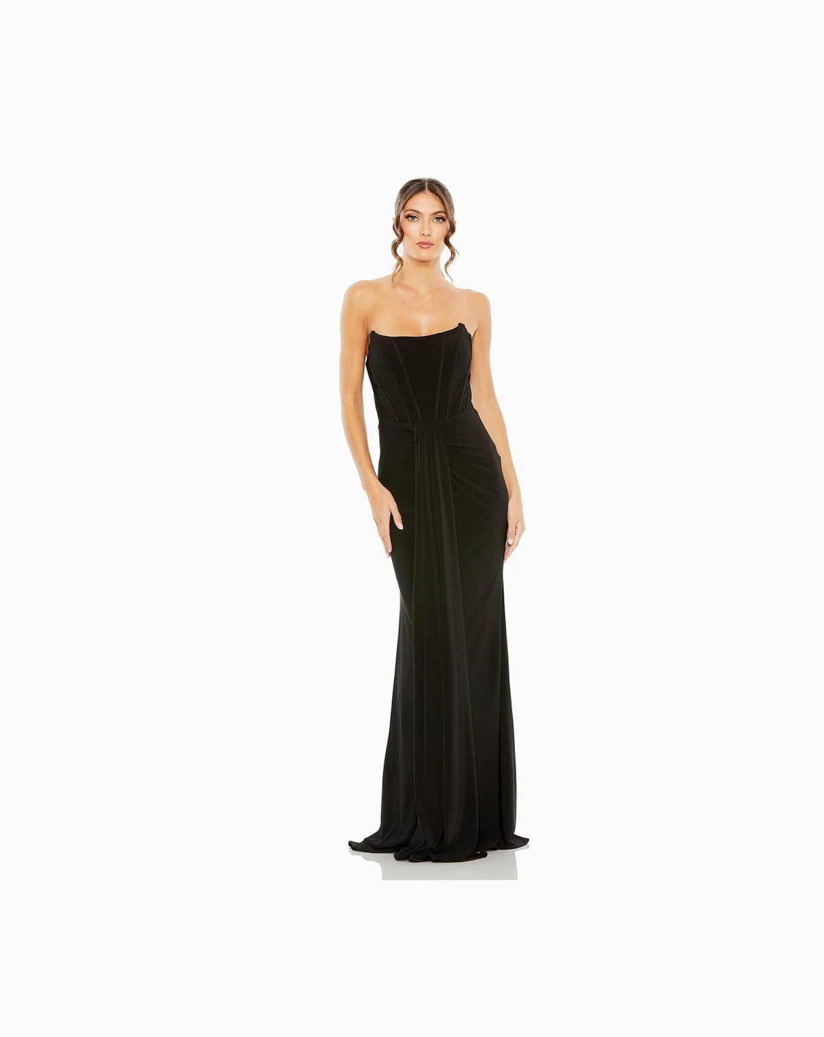 Women's Ieena Strapless Sweetheart Jersey Gown With Waist Detail