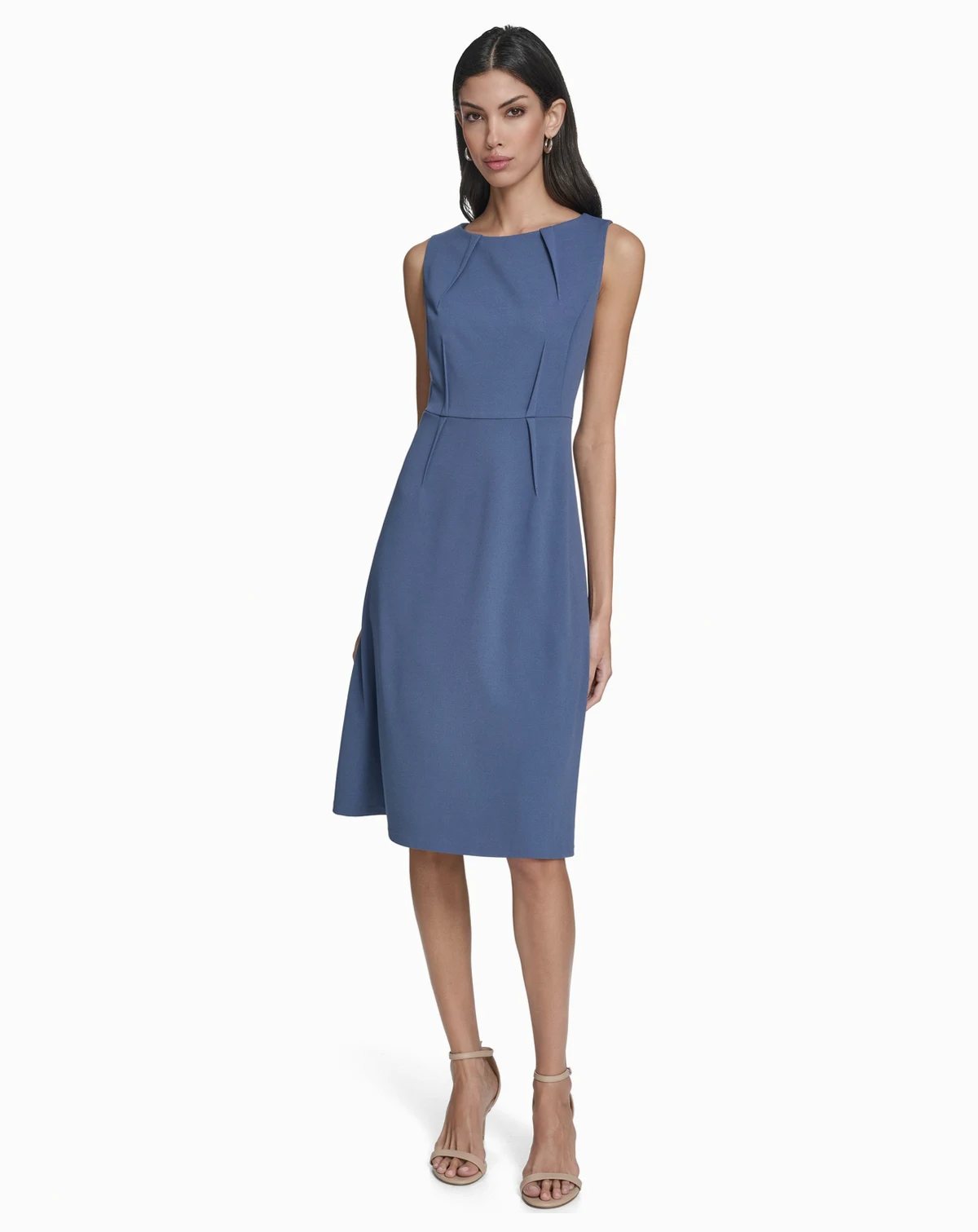 Women's Sleeveless Seamed Midi Dress