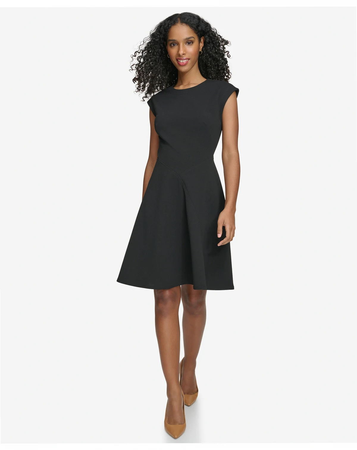 Women's Crew Neck Short-Sleeve Dress