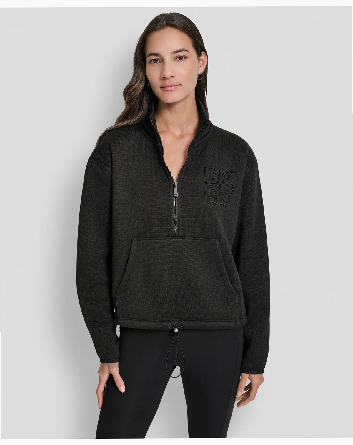DKNY Women's Half-Zip Long-Sleeve Sweater
