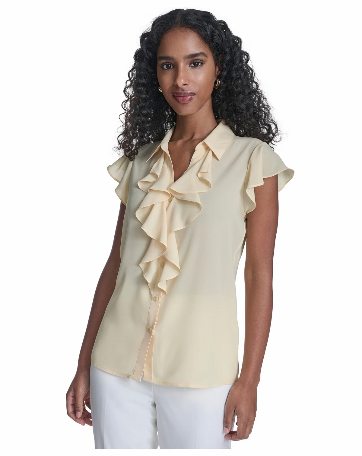 Women's Solid Short-Sleeve Top