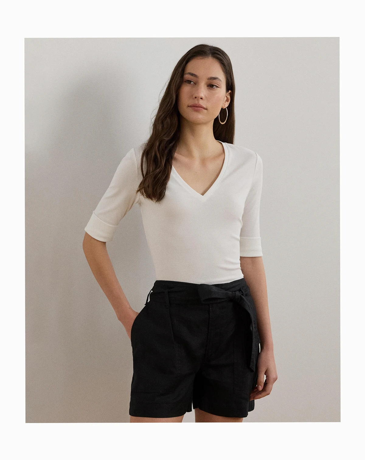 Elbow-Sleeve Top