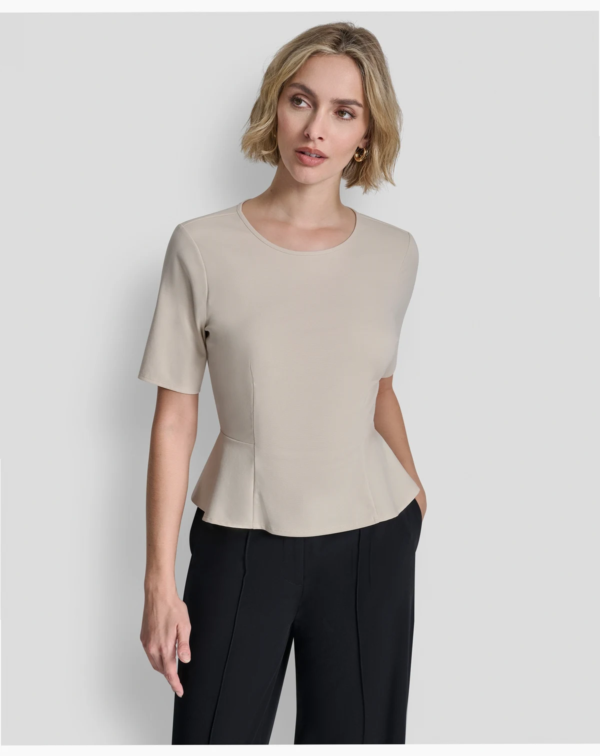 Women's Short-Sleeve Zip Up Top