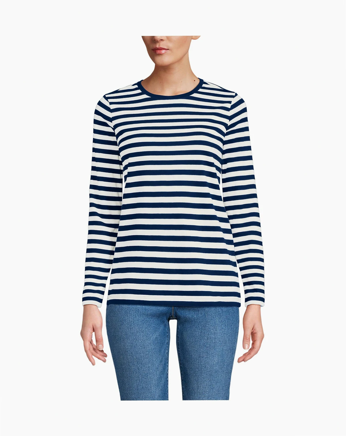 Women's Supima Cotton Long Sleeve Crew Neck T-Shirt