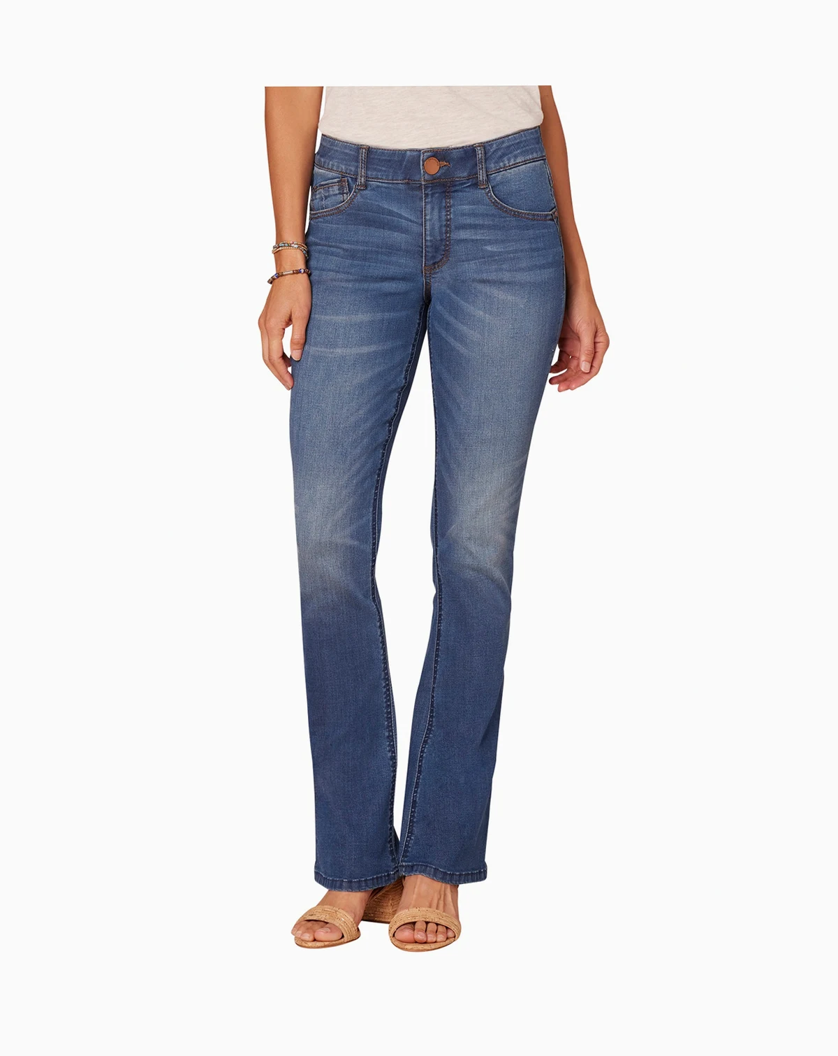 Petite "Ab"solution Luxe Touch Itty Bitty Bootcut Jeans