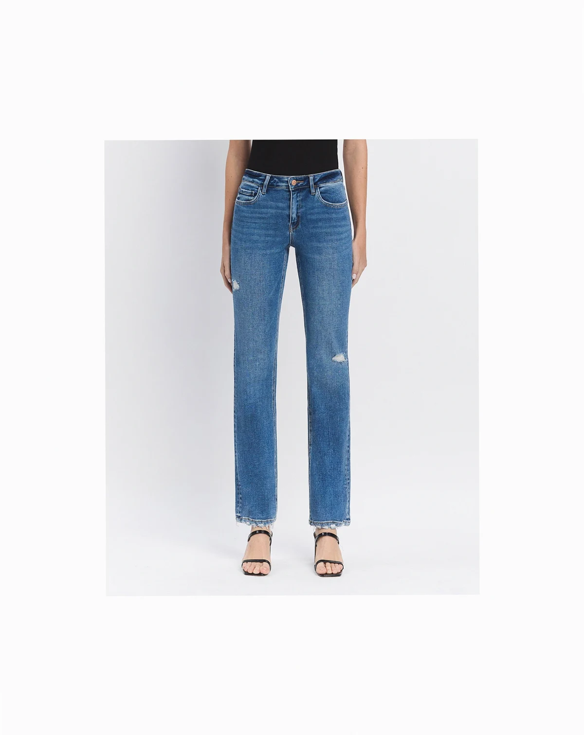Women's Mid Rise Straight Jeans
