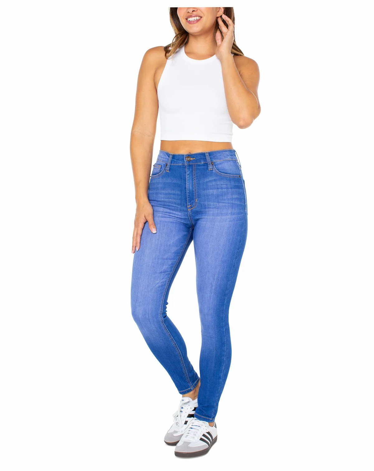 High Rise Skinny Ankle Jeans