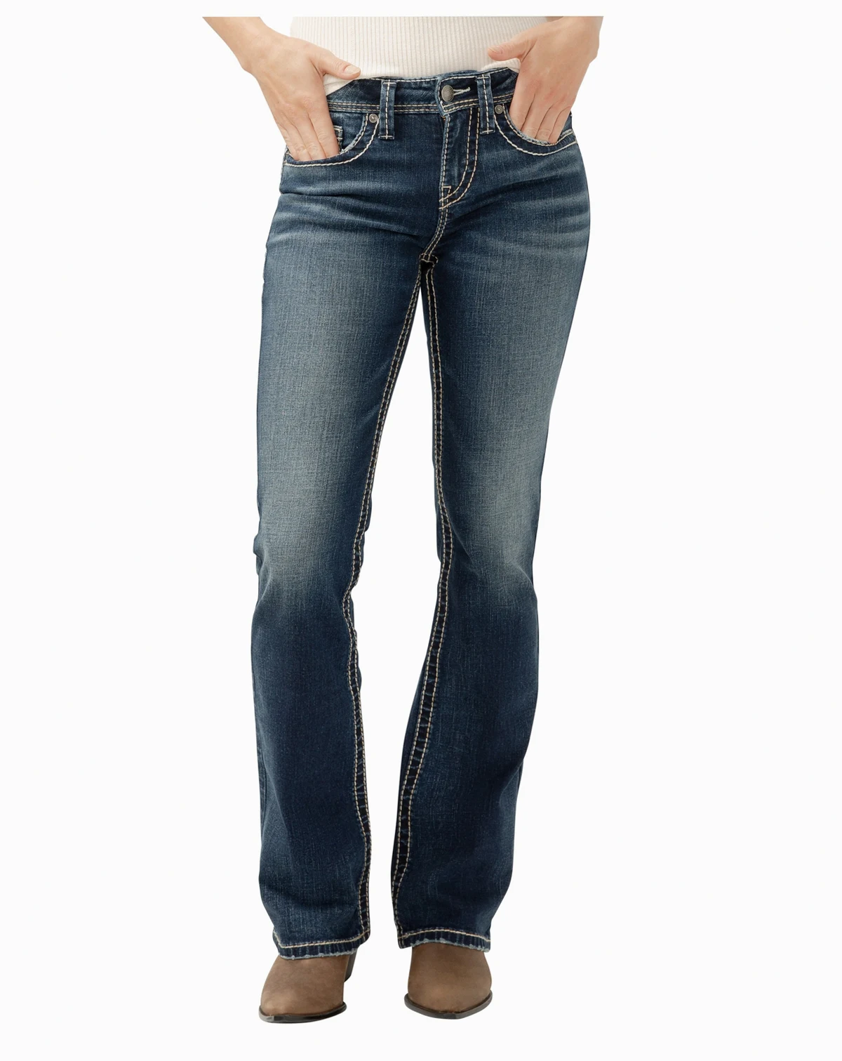 Women's Suki Mid Rise Curvy Fit Bootcut Jeans