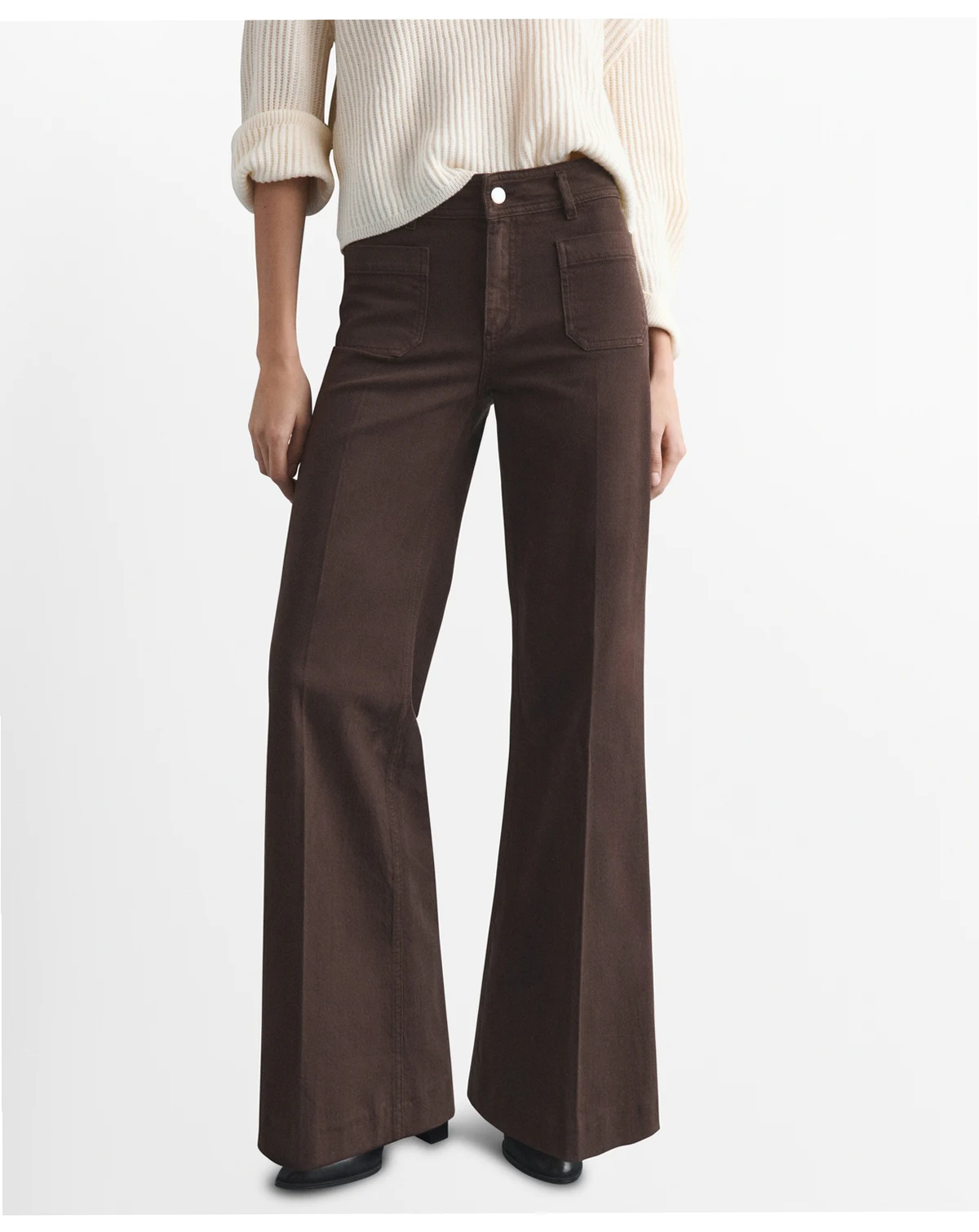 Women's Pockets Wide-Leg Jeans