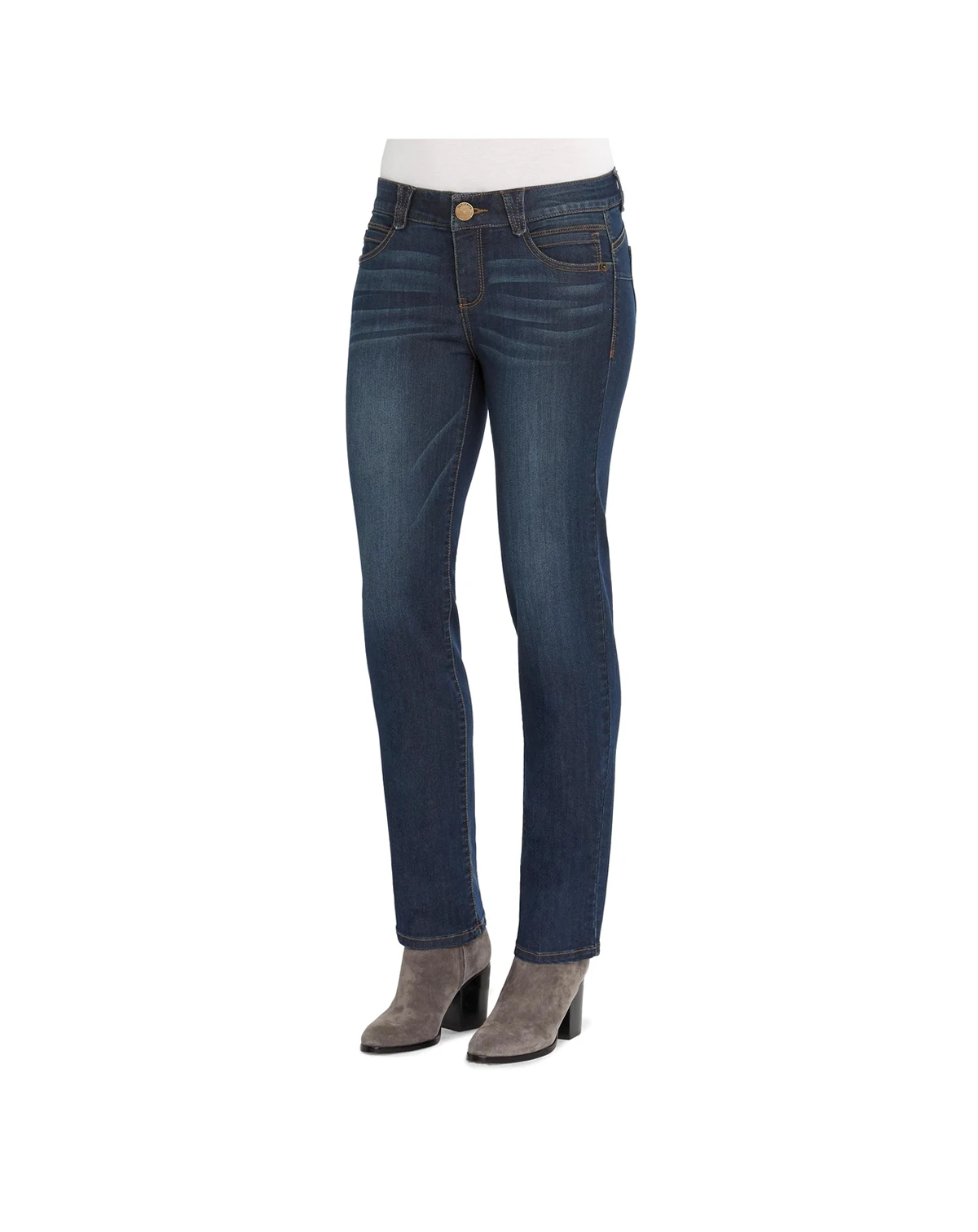 Women's "Ab"Solution Mid Rise Straight Leg Jeans