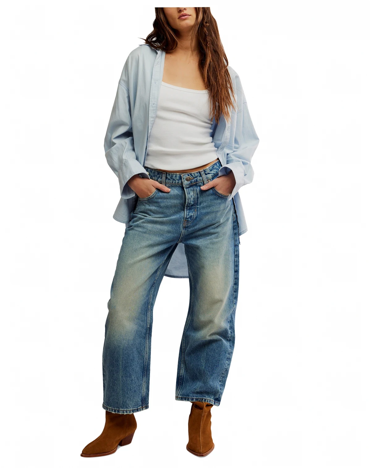 Women's Deep Trance Boyfriend Cut Cotton Jeans