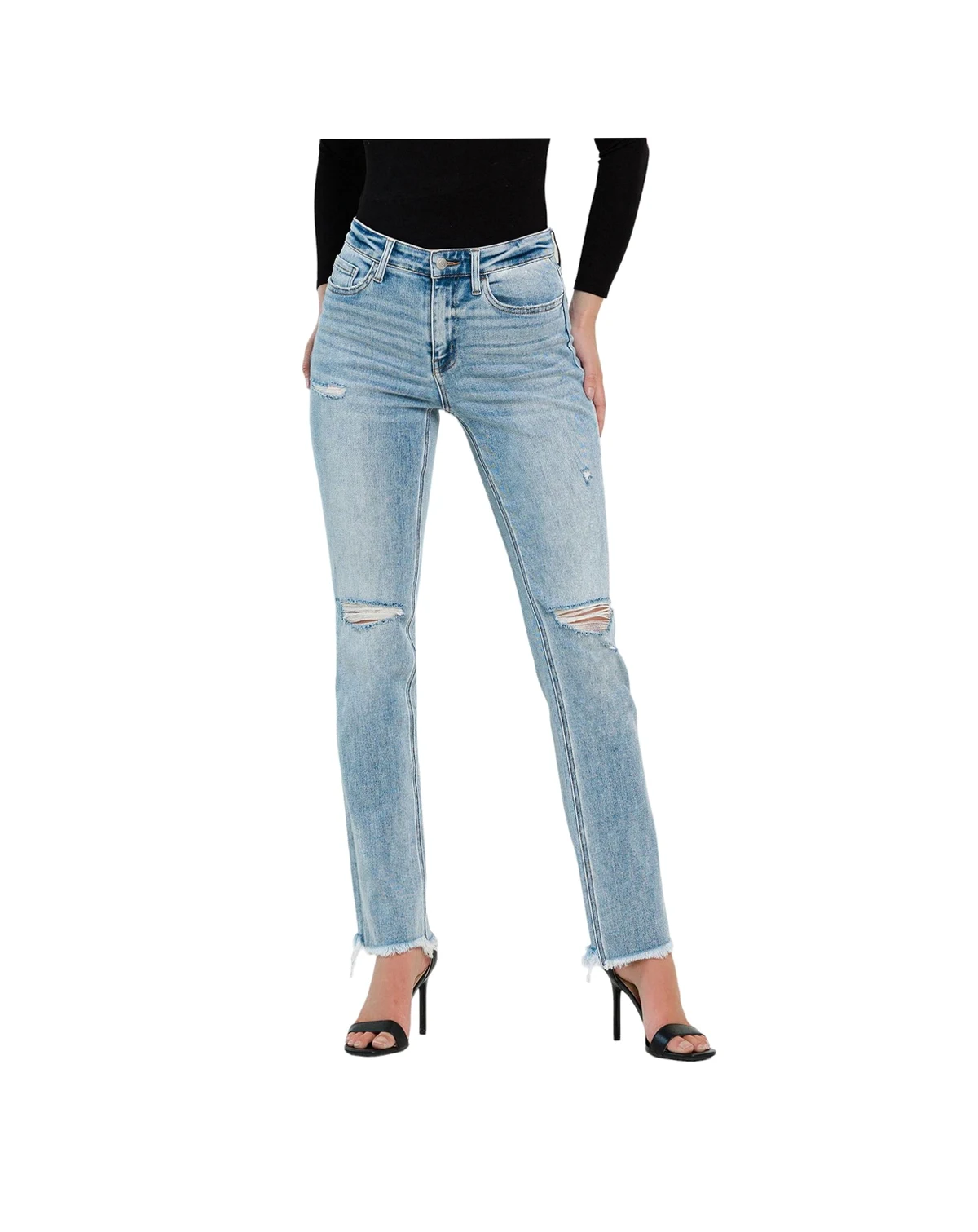 Women's High Rise Straight Jeans