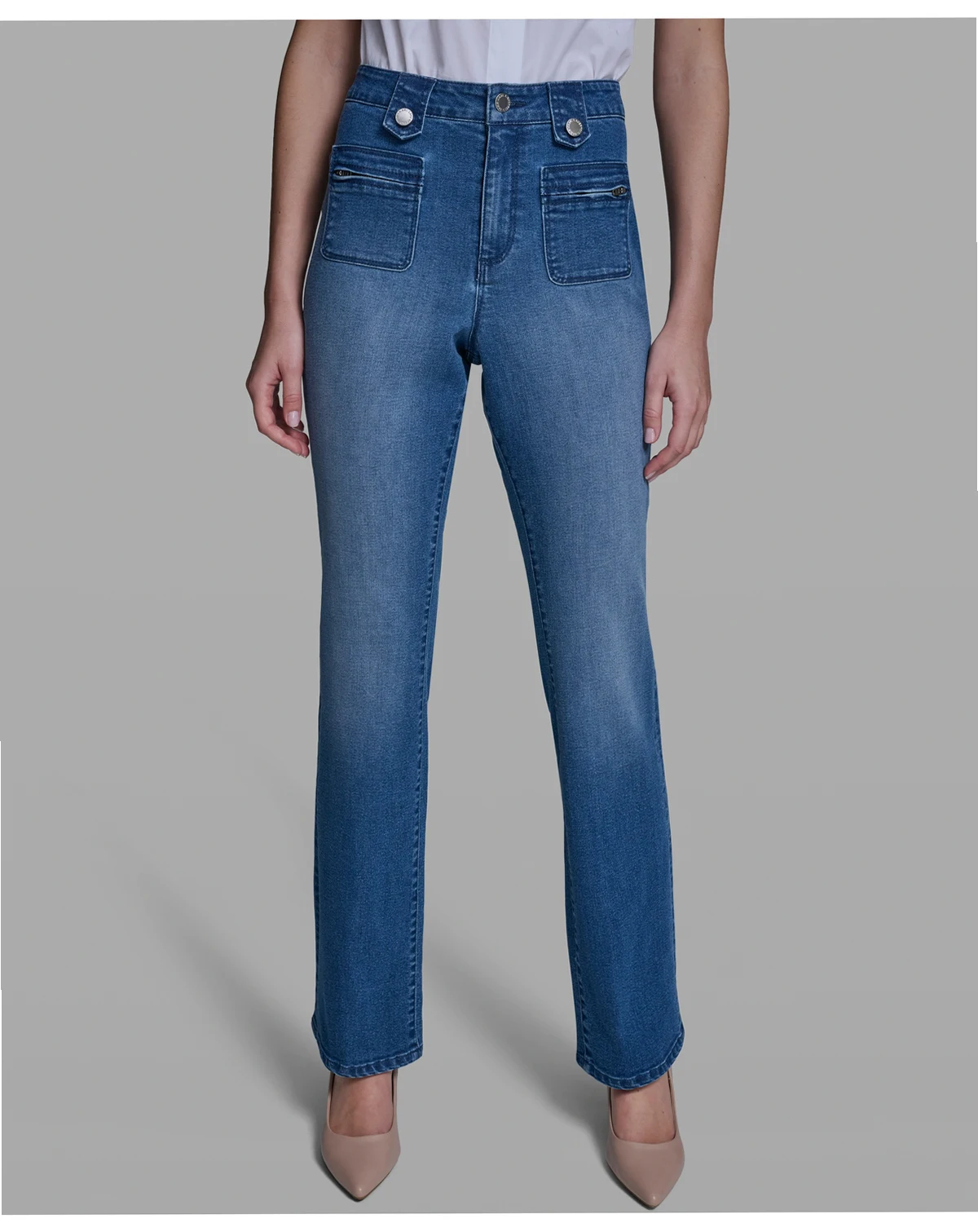 Women's Mid-Rise Straight Leg Jeans