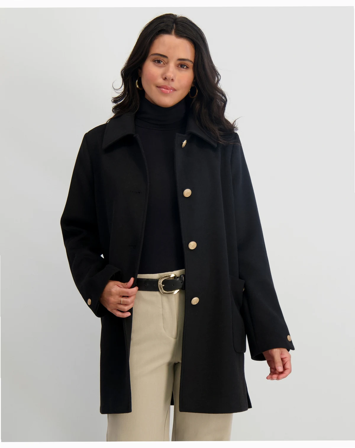 Women's Collared Single-Breasted Coat