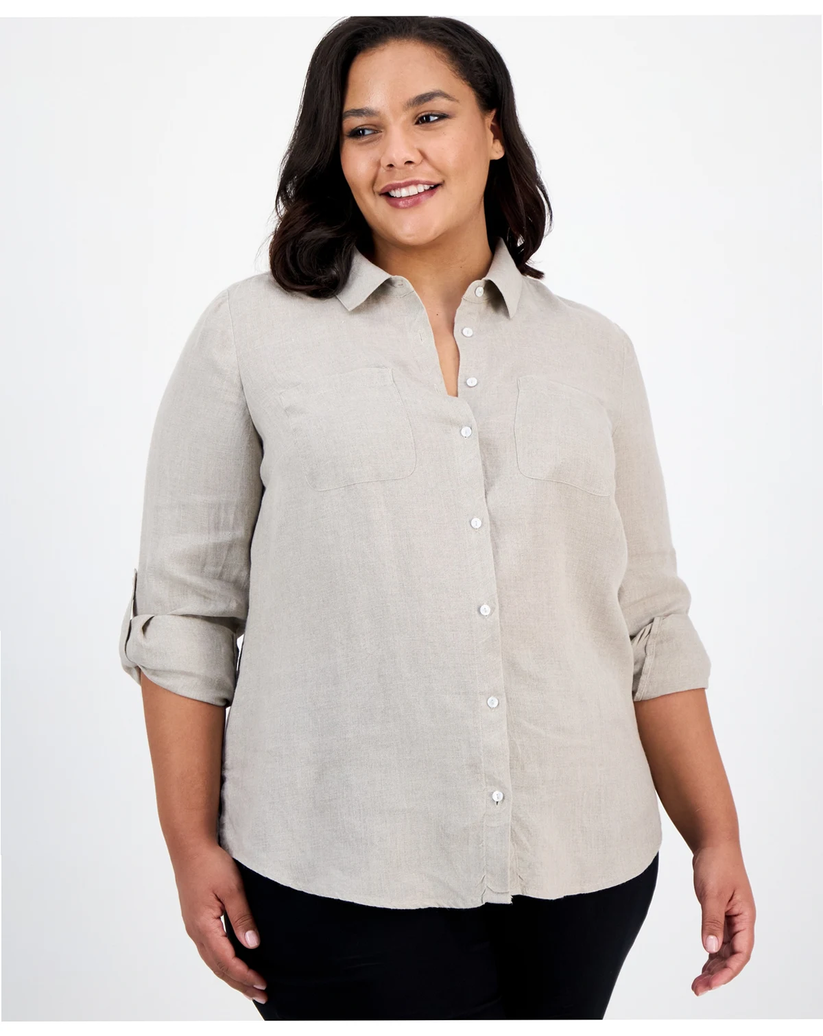 Women's 100% Linen Shirt, Created for Macy's