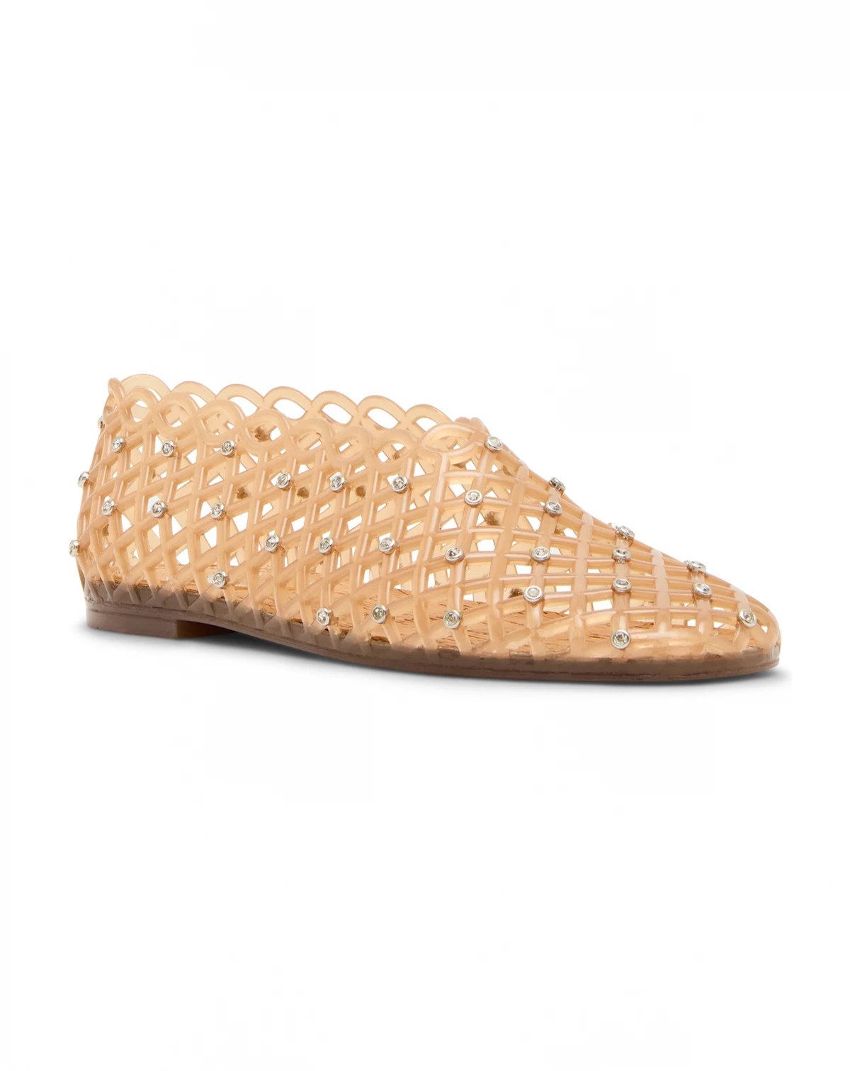 Women's Grove-R Rhinestone Caged Round-Toe Jelly Flats