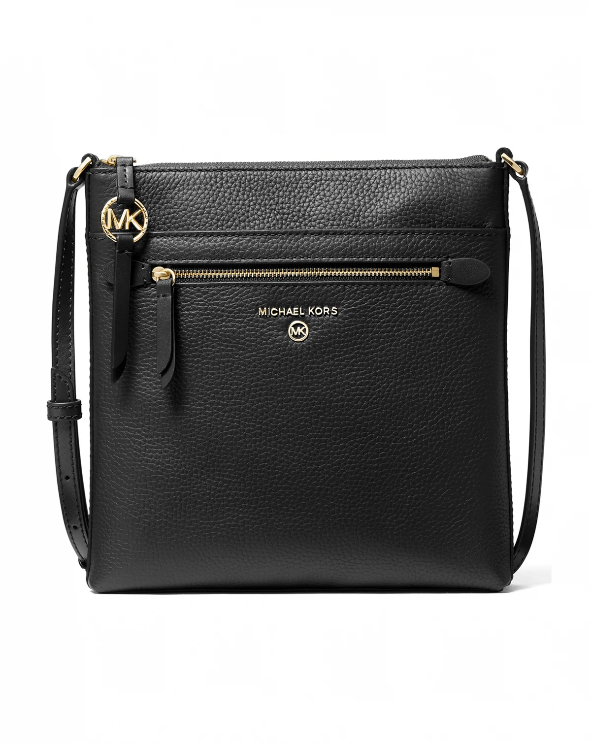 Jet Set Charm Leather Small North South Flat Crossbody Bag