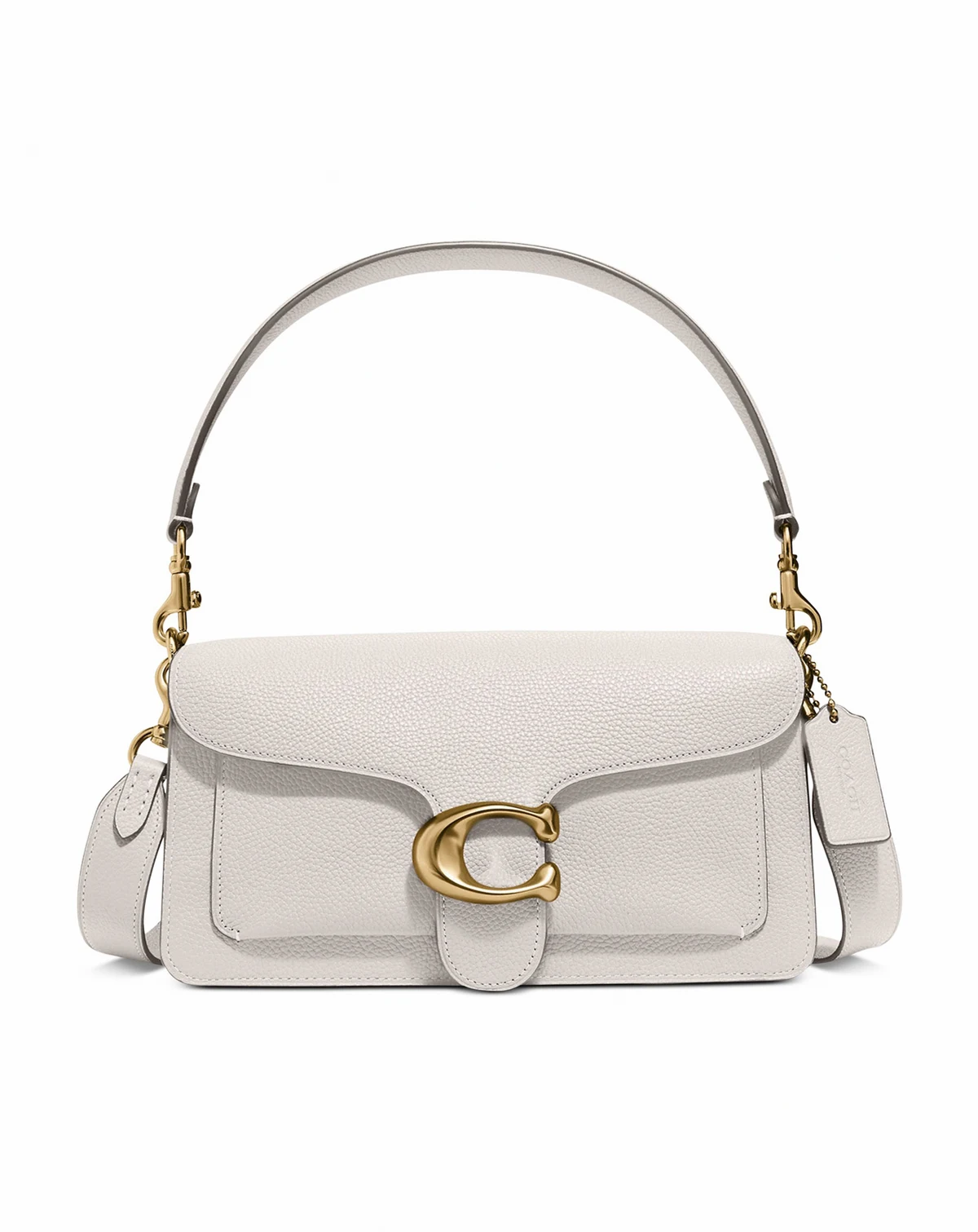 Tabby Medium Polished Pebble Leather Shoulder Bag 26