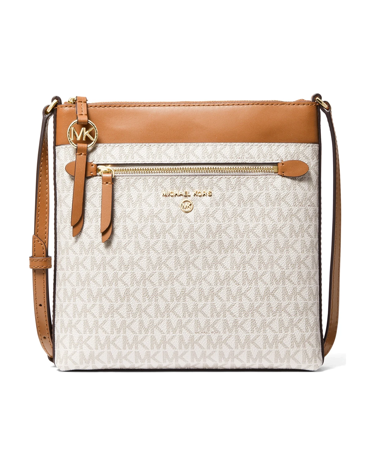 Logo Jet Set Charm Small North South Flat Crossbody