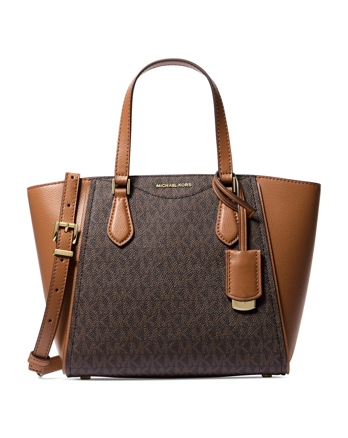 Taryn Small Signature Logo and Leather Convertible Crossbody