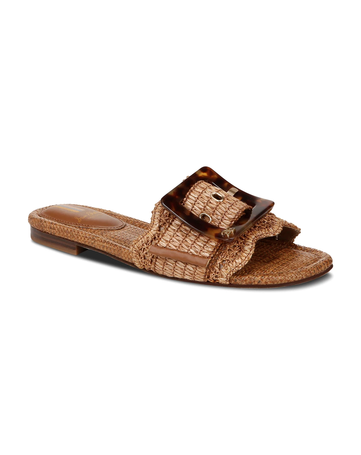 Women's Bambi Raffia Buckle Slide Sandals