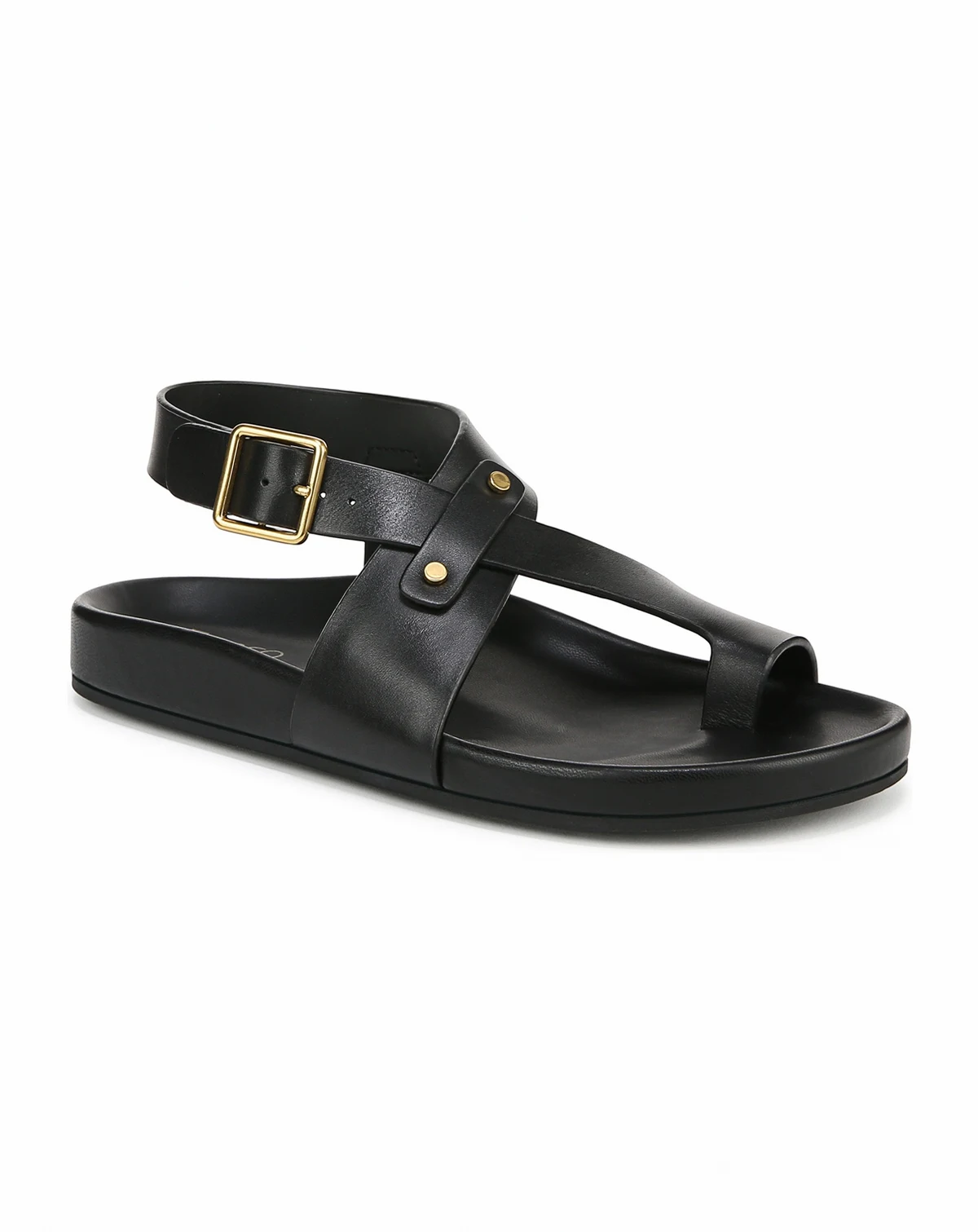Blair Toe Loop Round Toe Buckle Flat Sandals