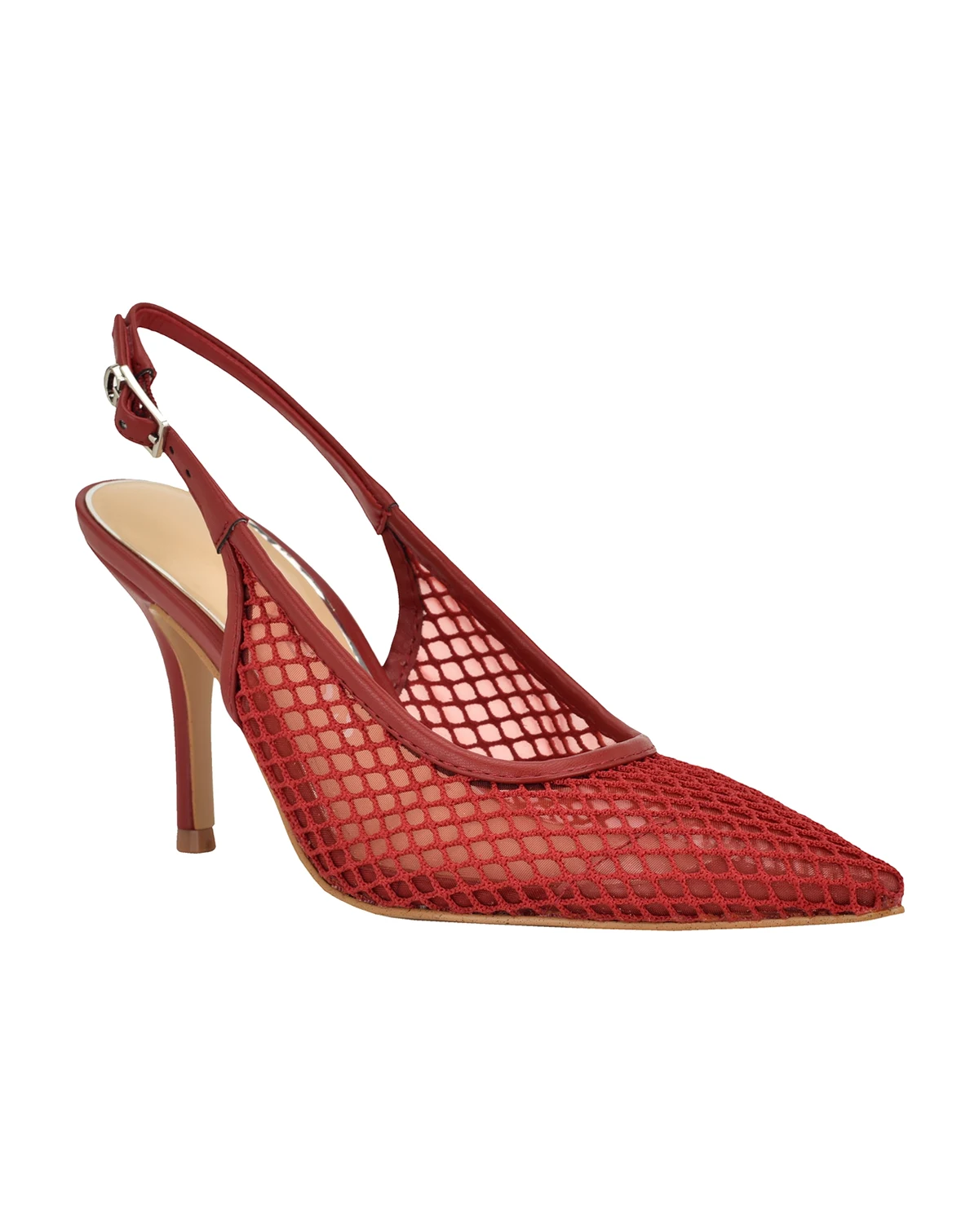 Women's Pandy Mesh Pointed Toe Slingback Stiletto Pumps