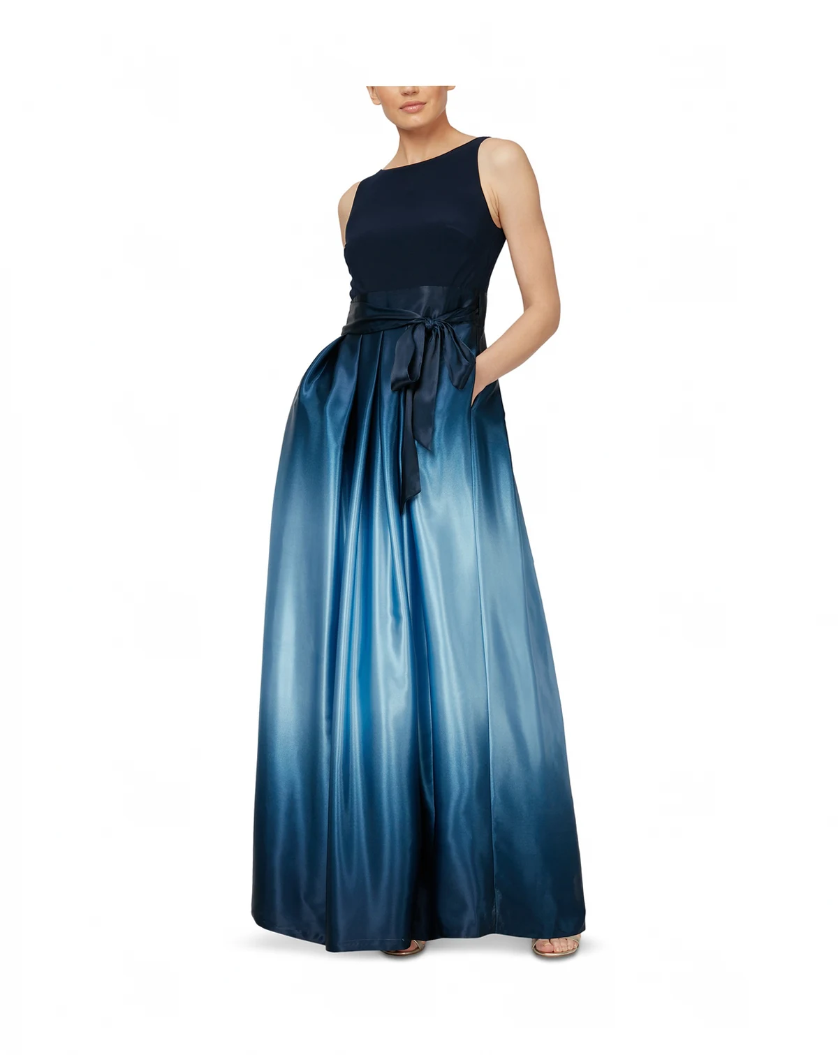 Petite Ombré-Skirt Gown